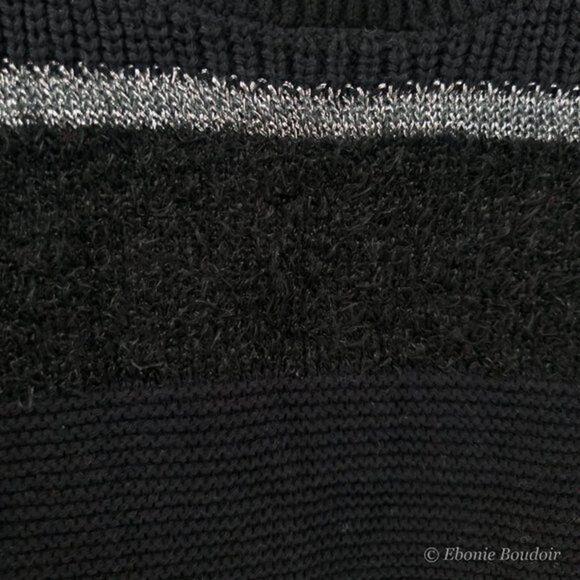 Style & Co Mixed-Knit Metallic-Striped Sweater - Picture 4 of 7